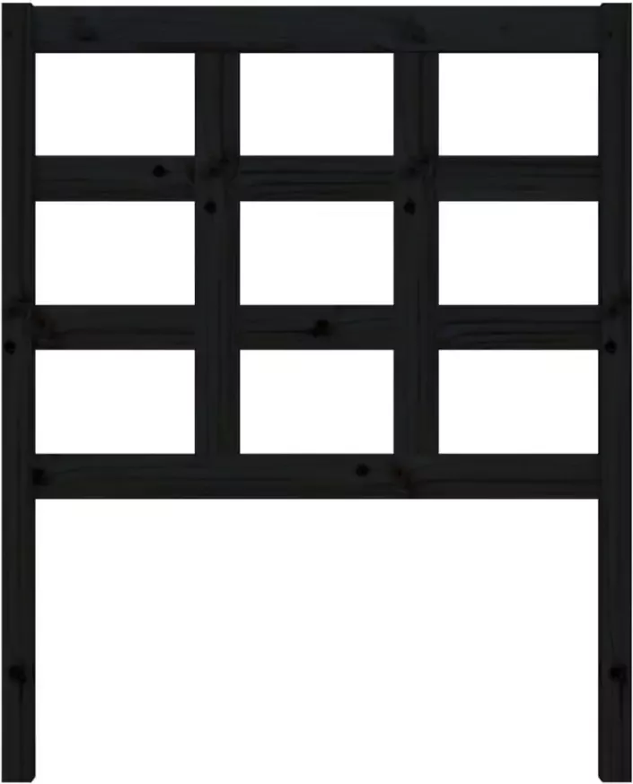VIDAXL Hoofdbord 80 5x4x100 cm massief grenenhout zwart - Foto 4