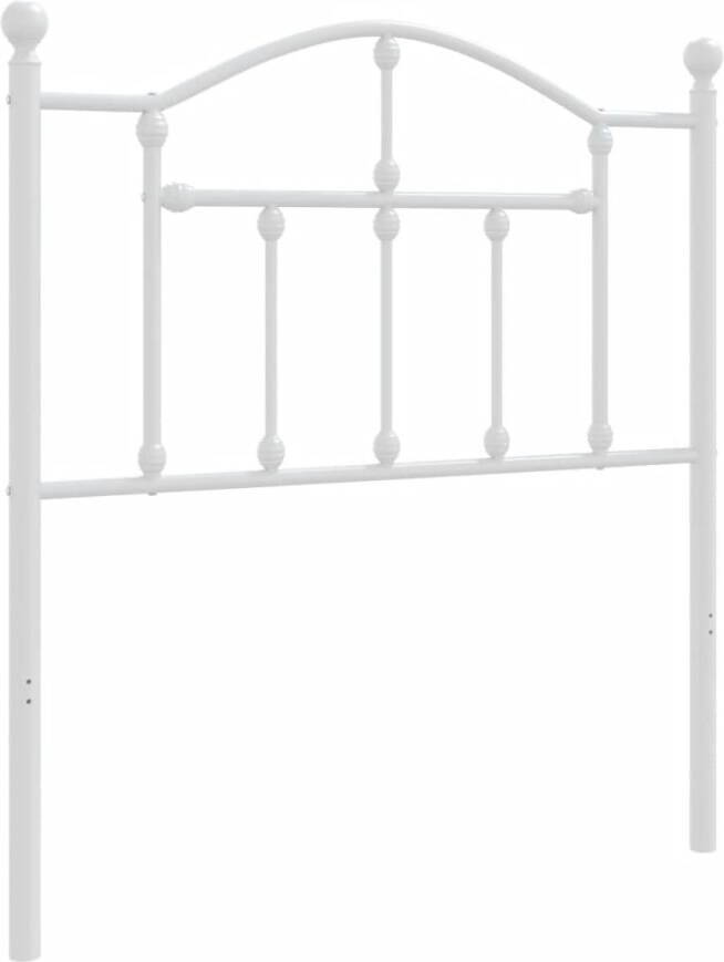 VIDAXL Hoofdbord 80 cm metaal wit - Foto 3