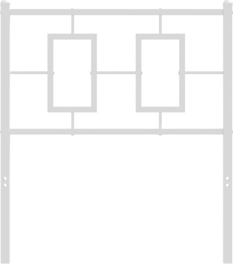 VidaXL Hoofdbord 80 cm metaal wit