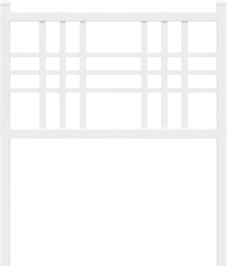 VidaXL Hoofdbord 80 cm metaal wit - Foto 2