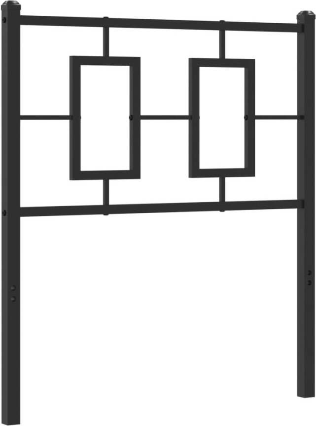 VidaXL Hoofdbord 80 cm metaal zwart