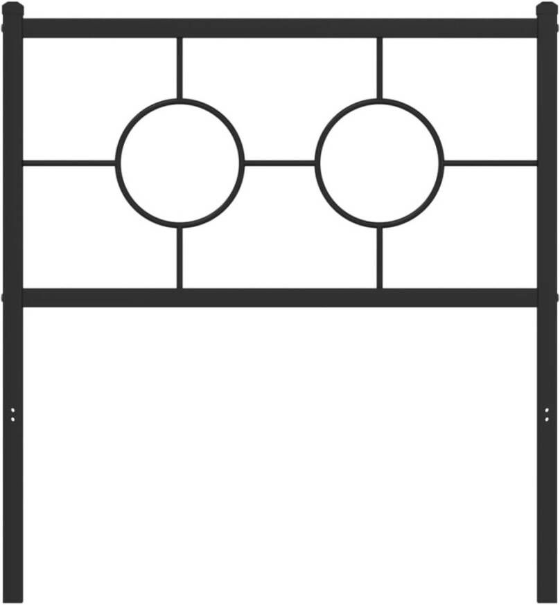 VidaXL Hoofdbord 80 cm metaal zwart