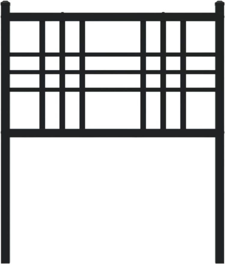 VidaXL Hoofdbord 80 cm metaal zwart - Foto 2