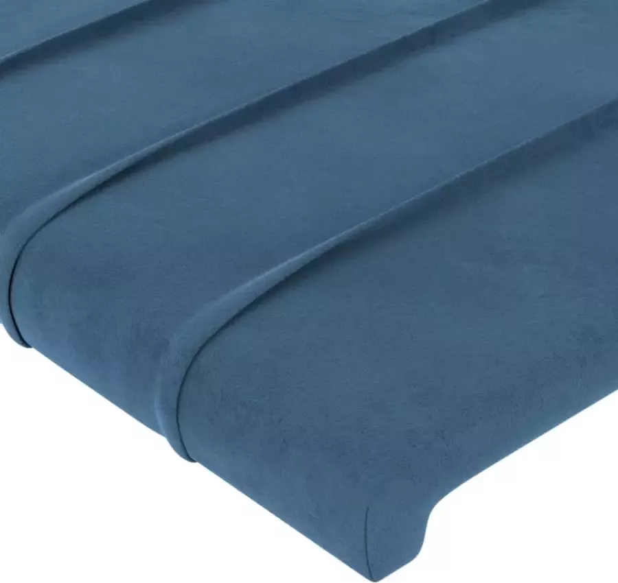 VIDAXL Hoofdbord 80x5x78 88 cm fluweel donkerblauw - Foto 5