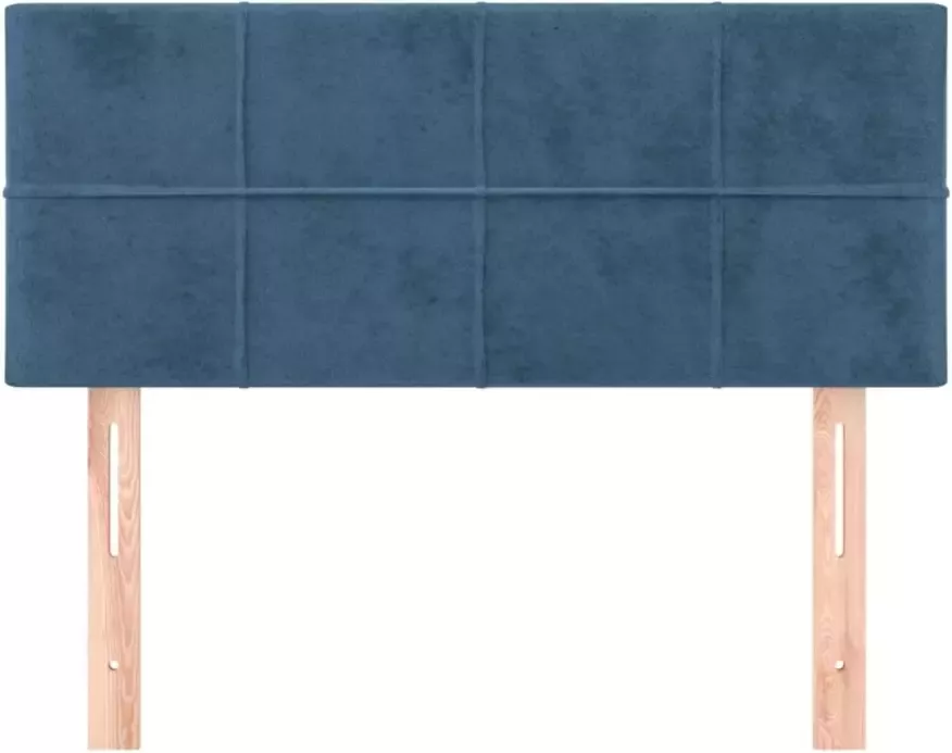 VIDAXL Hoofdbord 80x5x78 88 cm fluweel donkerblauw - Foto 4