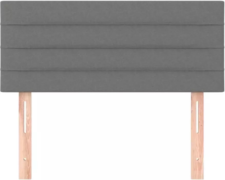 VIDAXL Hoofdbord 80x5x78 88 cm stof donkergrijs - Foto 5