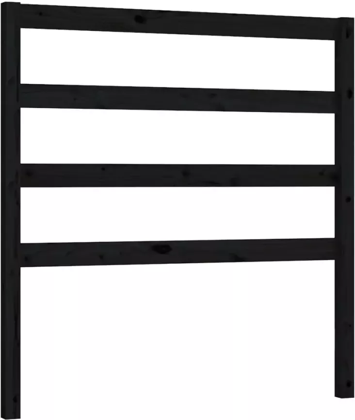 VIDAXL Hoofdbord 81x4x100 cm massief grenenhout zwart - Foto 6