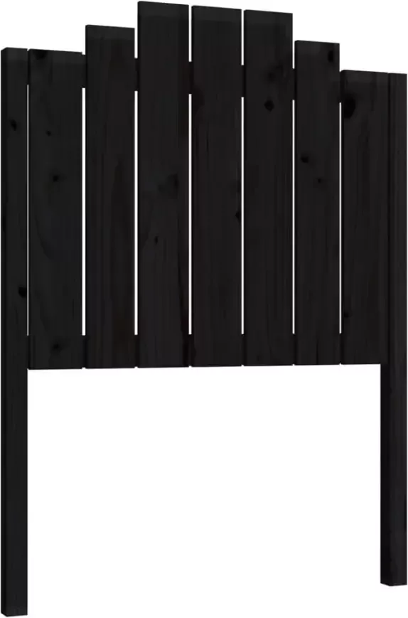 VIDAXL Hoofdbord 81x4x110 cm massief grenenhout zwart - Foto 3