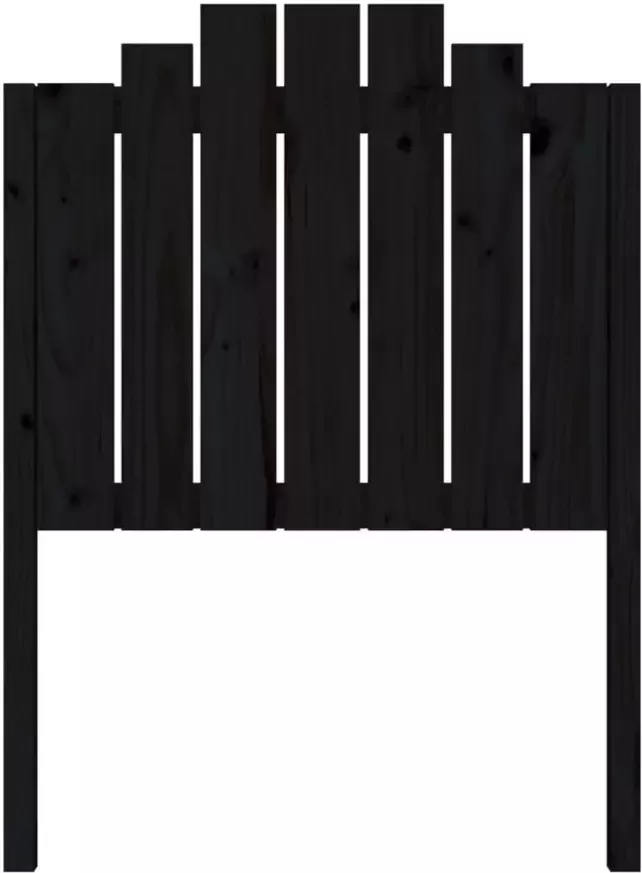 VIDAXL Hoofdbord 81x4x110 cm massief grenenhout zwart - Foto 2