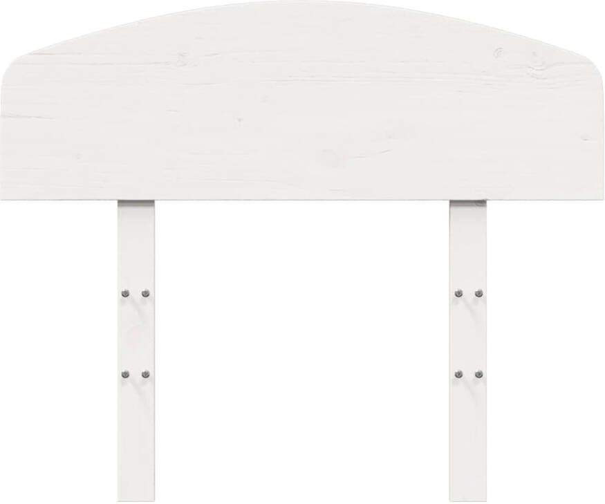 VidaXL Hoofdbord 90 cm massief grenenhout wit - Foto 4