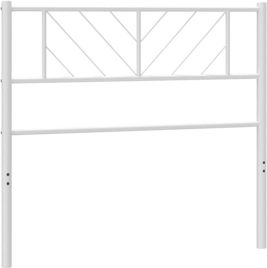 VidaXL Hoofdbord metaal wit 95x3x90 cm - Foto 9