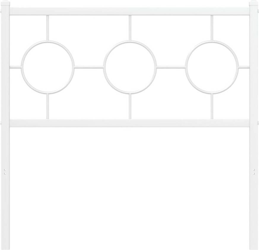 VidaXL Hoofdbord 90 cm metaal wit