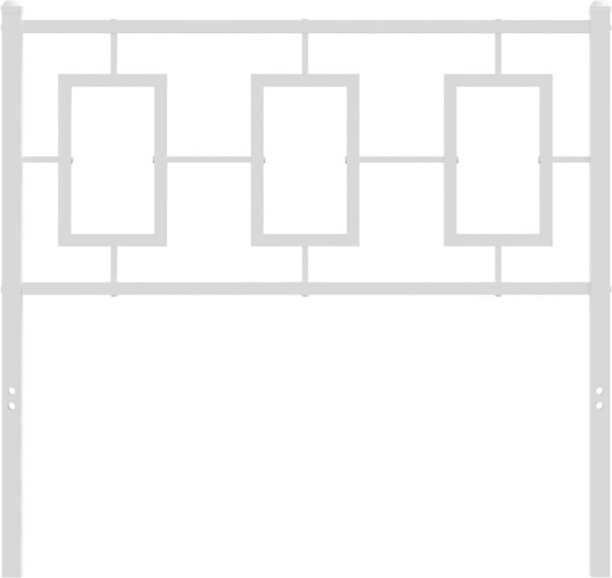 VidaXL Hoofdbord 90 cm metaal wit