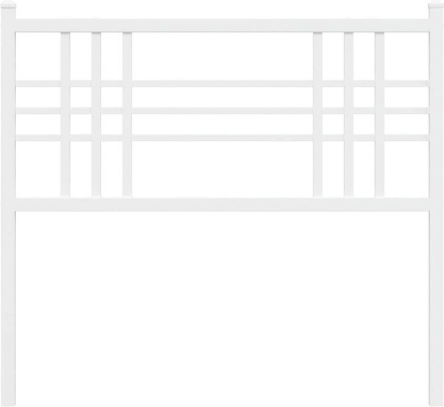 VidaXL Hoofdbord 90 cm metaal wit - Foto 4