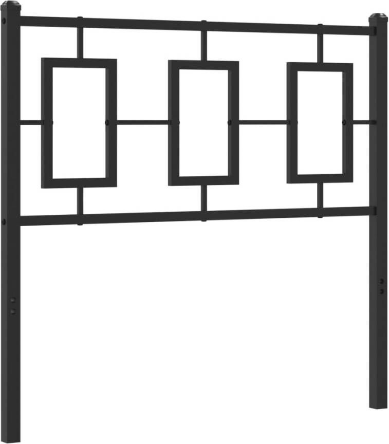 VIDAXL Hoofdbord 90 cm metaal zwart - Foto 2