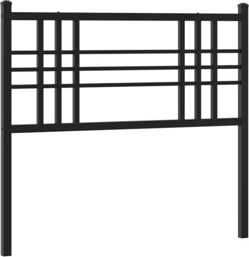 VidaXL Hoofdbord 90 cm metaal zwart - Foto 3