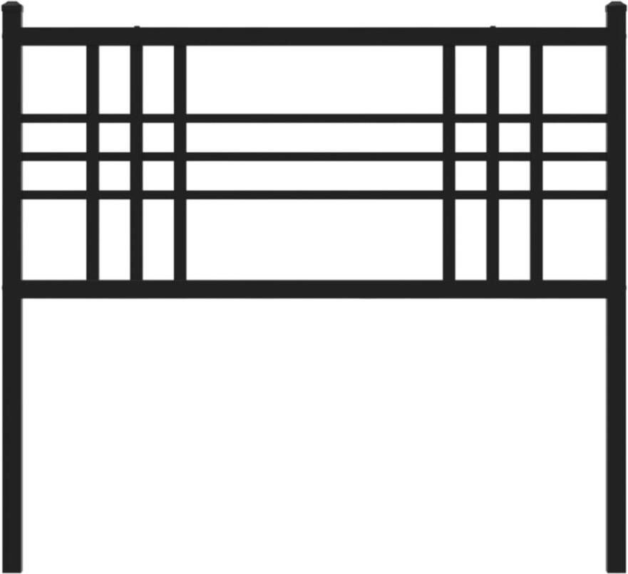 VidaXL Hoofdbord 90 cm metaal zwart - Foto 5