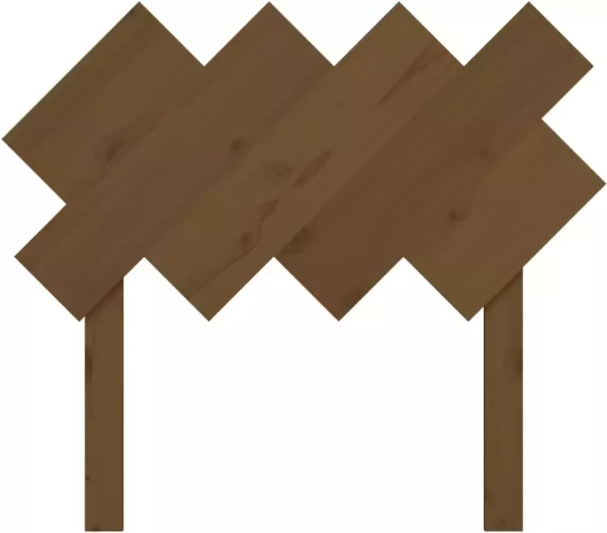 VIDAXL Hoofdbord 92x3x81 cm massief grenenhout honingbruin - Foto 2