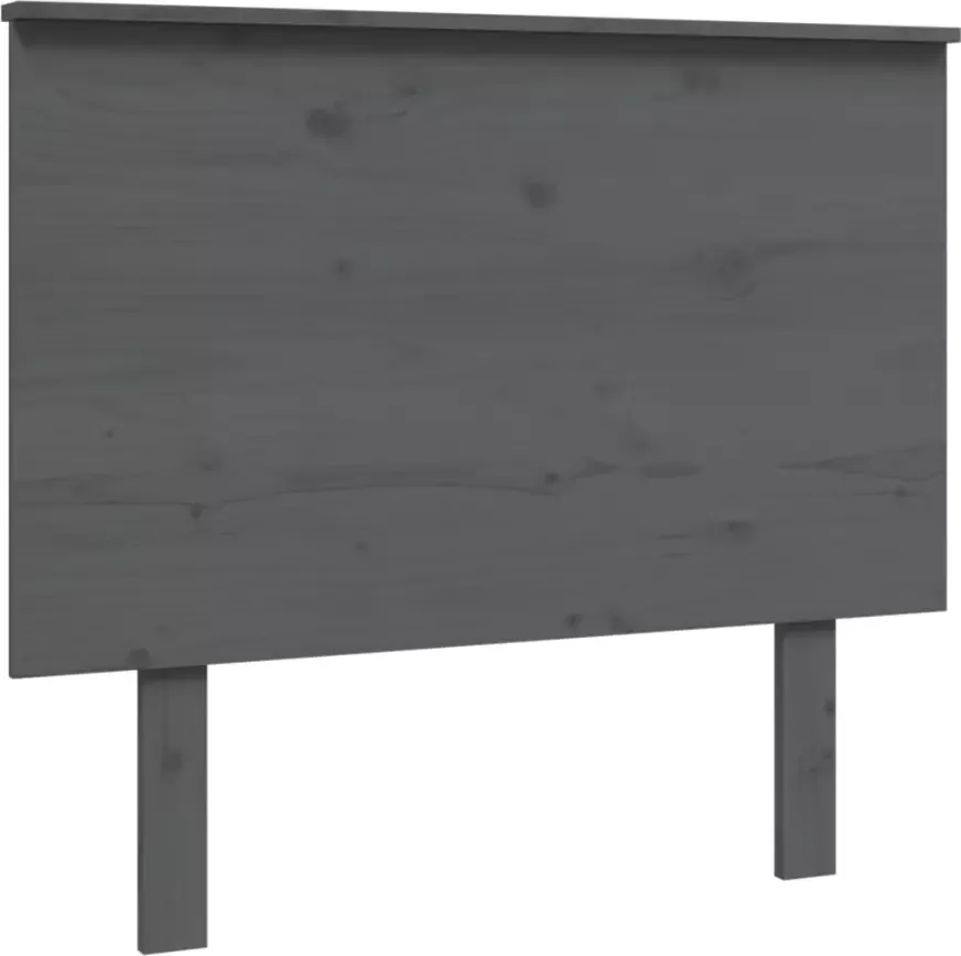 VIDAXL Hoofdbord 94x6x82 5 cm massief grenenhout grijs - Foto 2