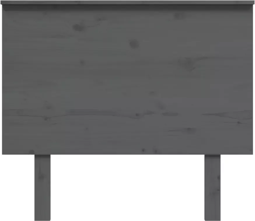 VIDAXL Hoofdbord 94x6x82 5 cm massief grenenhout grijs - Foto 4