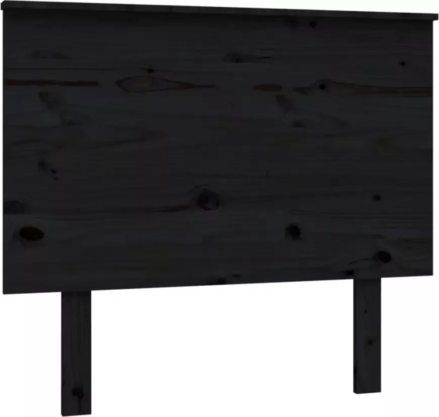 VIDAXL Hoofdbord 94x6x82 5 cm massief grenenhout zwart - Foto 3