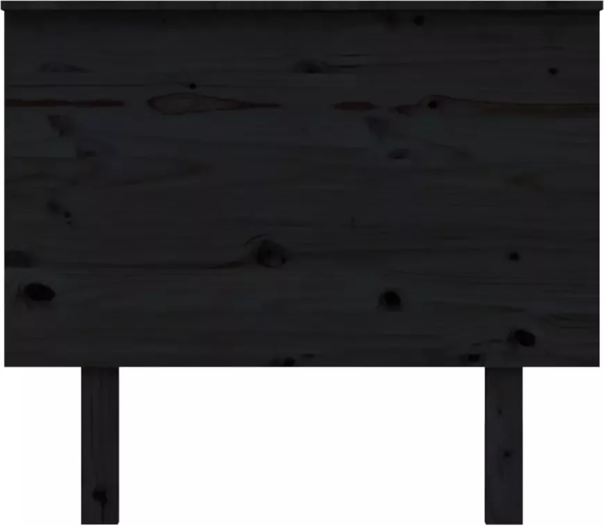 VIDAXL Hoofdbord 94x6x82 5 cm massief grenenhout zwart - Foto 2