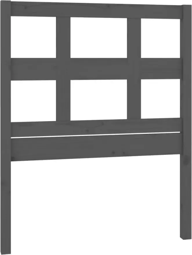 VIDAXL Hoofdbord 95 5x4x100 cm massief grenenhout grijs - Foto 16