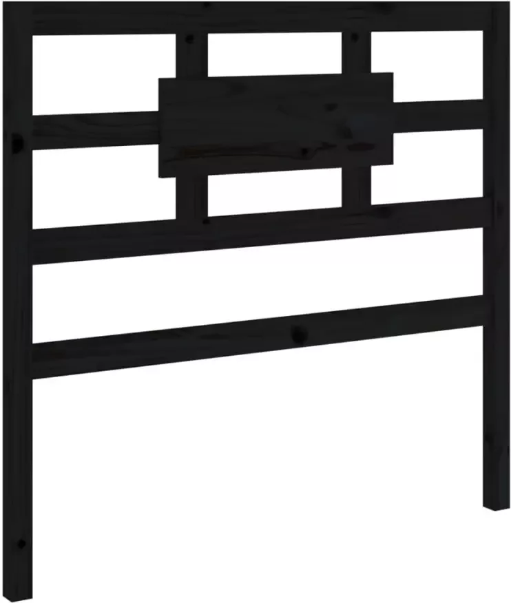 VidaXL Hoofdbord 95 5x4x100 cm massief grenenhout zwart - Foto 14