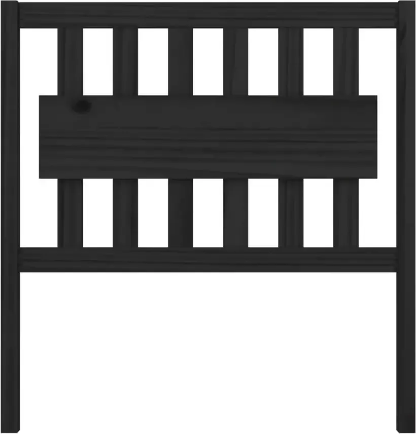 VidaXL Hoofdbord 95 5x4x100 cm massief grenenhout zwart - Foto 5