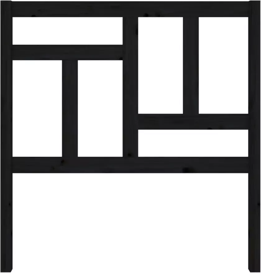 VidaXL Hoofdbord 95 5x4x100 cm massief grenenhout zwart