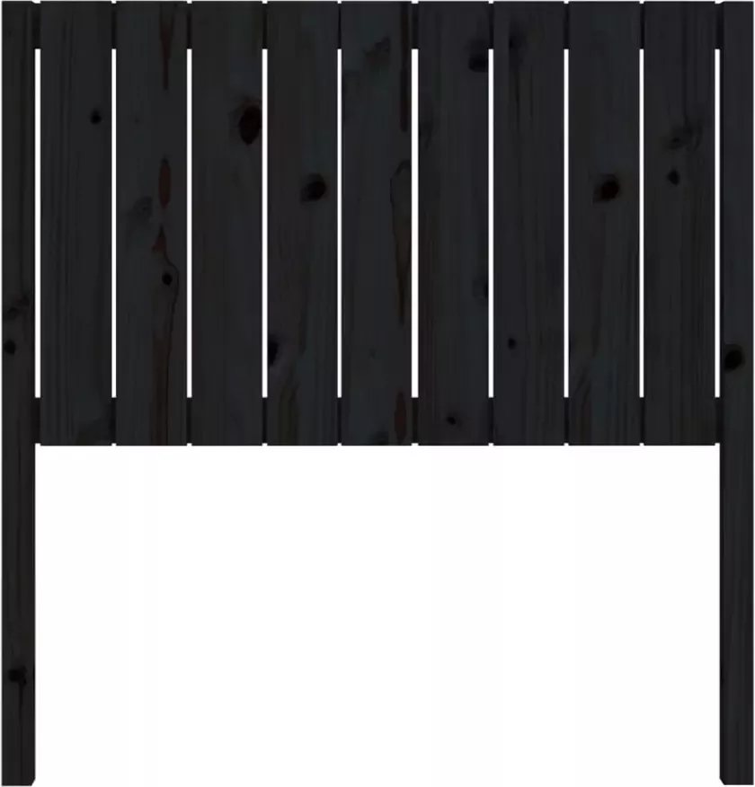 VIDAXL Hoofdbord 95 5x4x100 cm massief grenenhout zwart - Foto 3