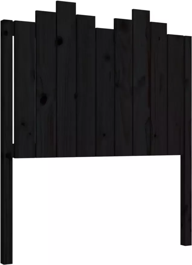 VIDAXL Hoofdbord 96x4x110 cm massief grenenhout zwart - Foto 3
