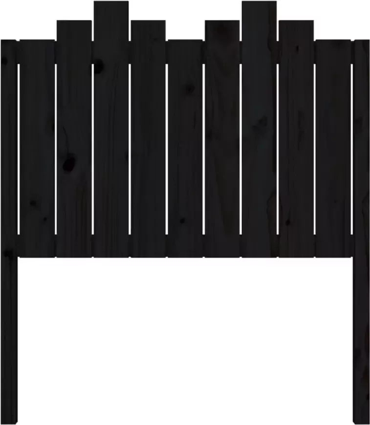 VIDAXL Hoofdbord 96x4x110 cm massief grenenhout zwart - Foto 2