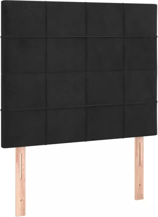 VIDAXL Hoofdbord LED 100x5x118 128 cm fluweel zwart - Foto 3