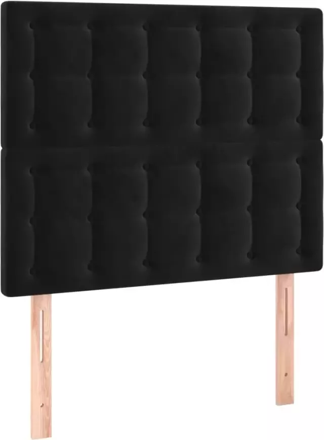 VIDAXL Hoofdbord LED 100x5x118 128 cm fluweel zwart - Foto 3