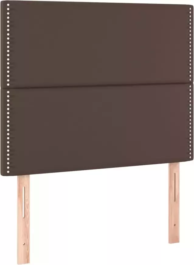 VIDAXL Hoofdbord LED 100x5x118 128 cm kunstleer bruin - Foto 2