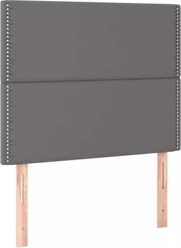VIDAXL Hoofdbord LED 100x5x118 128 cm kunstleer grijs - Foto 3