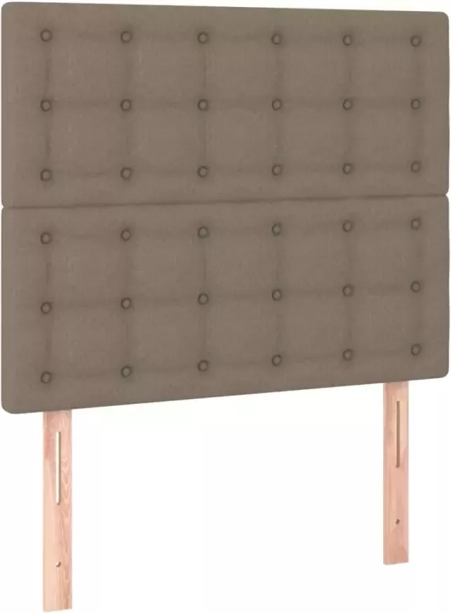 VIDAXL Hoofdbord LED 100x5x118 128 cm stof taupe - Foto 3