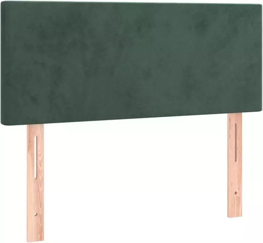 VidaXL Hoofdbord LED 100x5x78 88 cm fluweel donkergroen - Foto 4