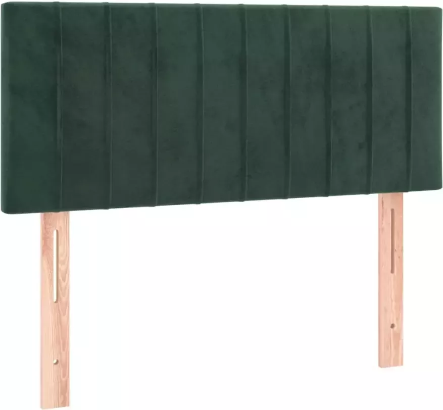 VidaXL Hoofdbord LED 100x5x78 88 cm fluweel donkergroen - Foto 5