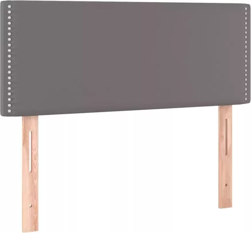 VIDAXL Hoofdbord LED 100x5x78 88 cm kunstleer grijs - Foto 3