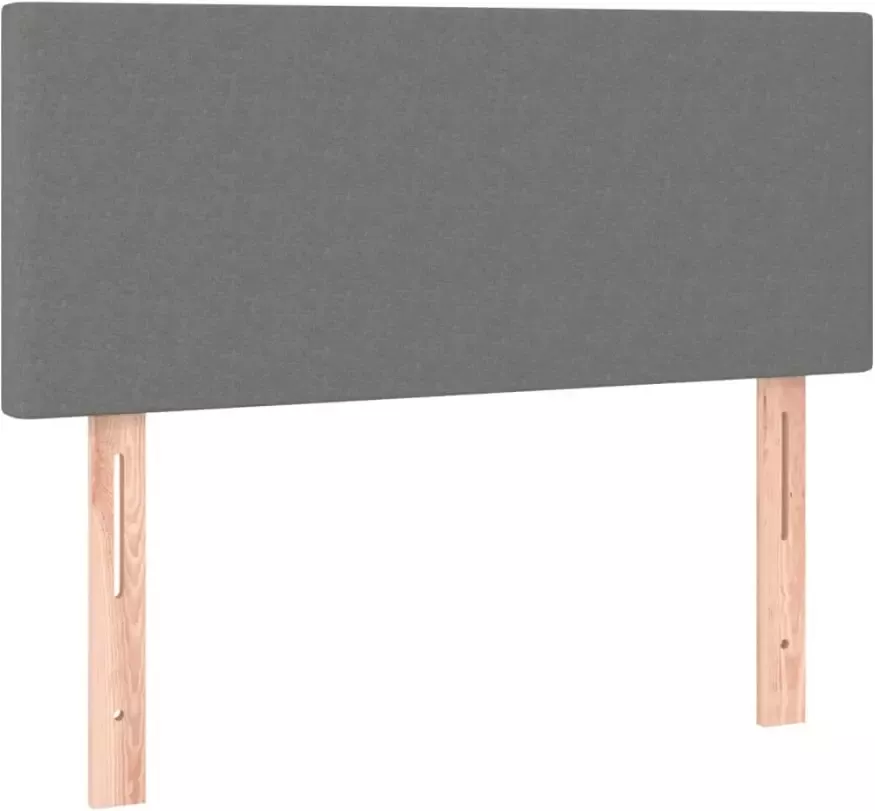 VidaXL Hoofdbord LED 100x5x78 88 cm stof donkergrijs - Foto 4