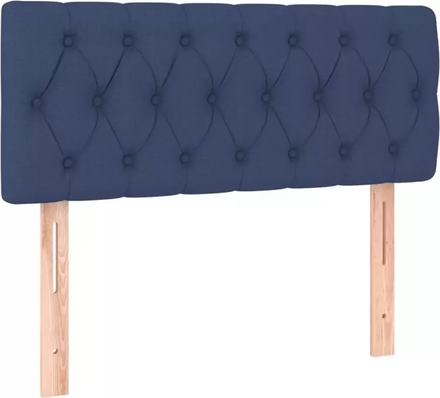 VIDAXL Hoofdbord LED 100x7x78 88 cm stof blauw - Foto 3