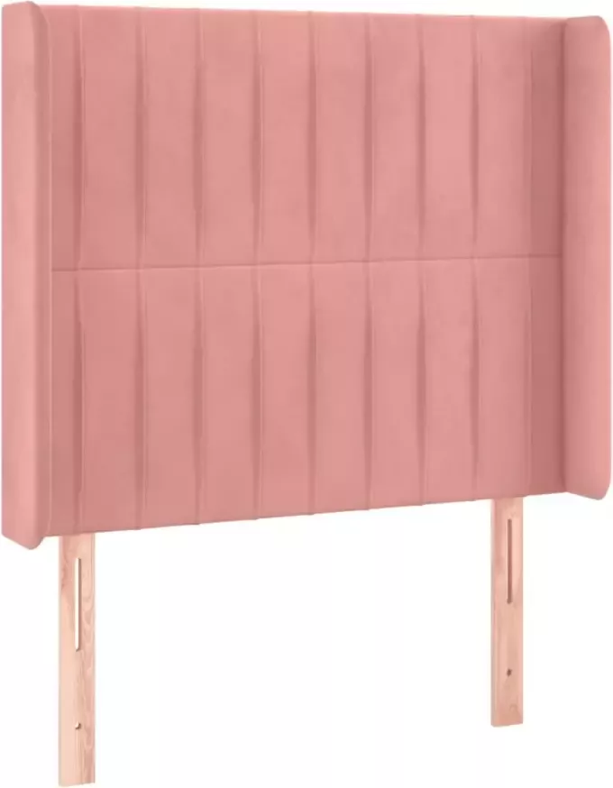 VIDAXL Hoofdbord LED 103x16x118 128 cm fluweel roze - Foto 5