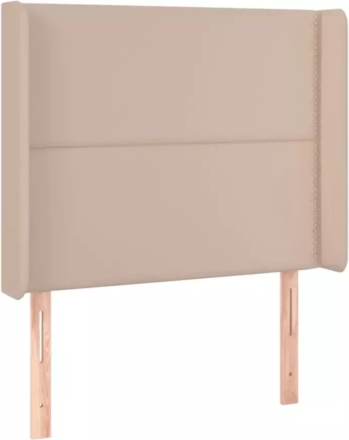 VIDAXL Hoofdbord LED 103x16x118 128 cm kunstleer cappuccinokleurig - Foto 5