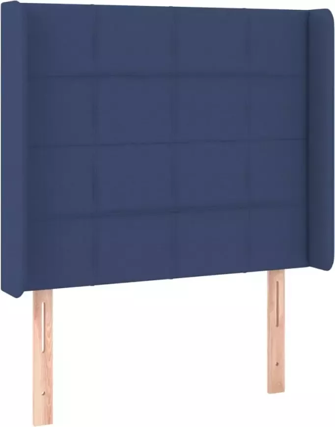 VIDAXL Hoofdbord LED 103x16x118 128 cm stof blauw - Foto 2