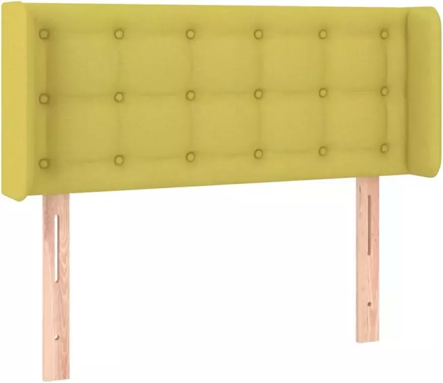 VIDAXL Hoofdbord LED 103x16x78 88 cm stof groen - Foto 3