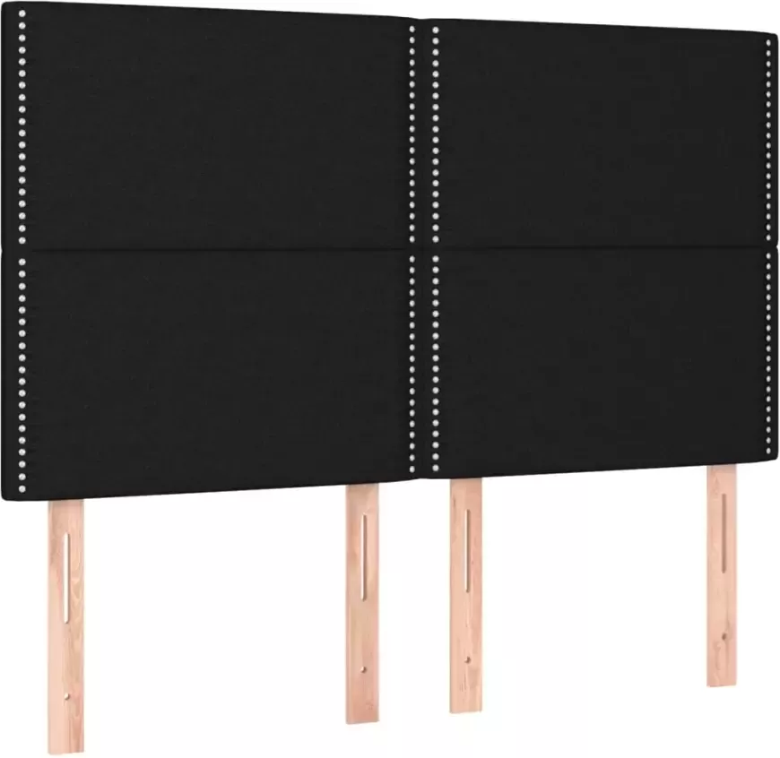 VIDAXL Hoofdbord LED 144x5x118 128 cm stof zwart - Foto 3