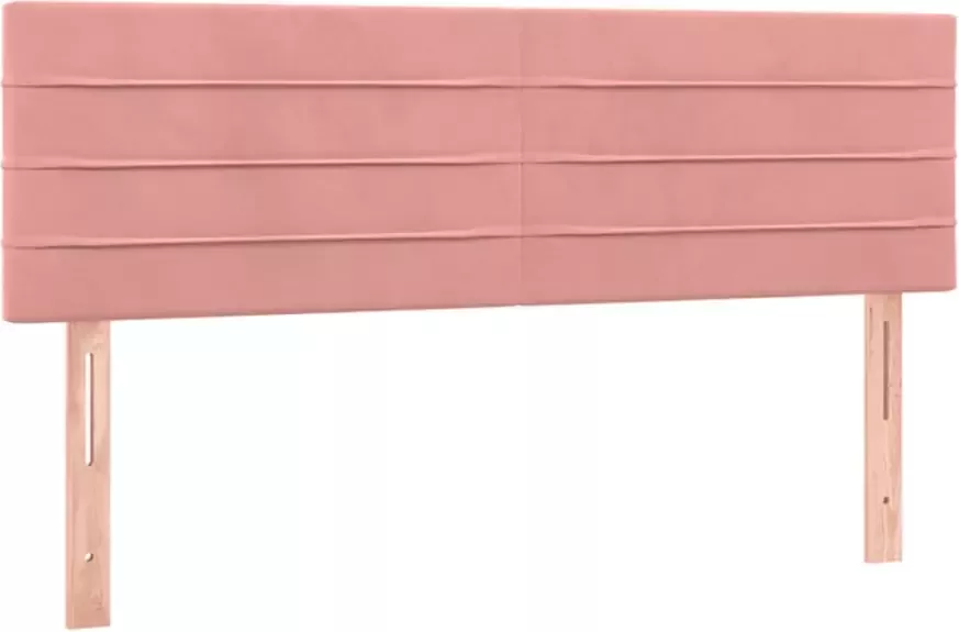 VIDAXL Hoofdbord LED 144x5x78 88 cm fluweel roze - Foto 3