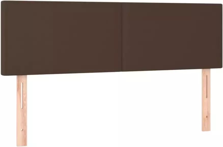 VIDAXL Hoofdbord LED 144x5x78 88 cm kunstleer bruin - Foto 3